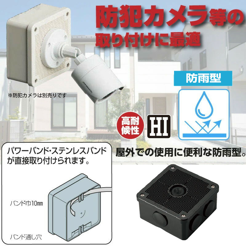 取寄品】 PV4B-ANF1K/ブラック 露出用四角ボックス 防犯カメラ