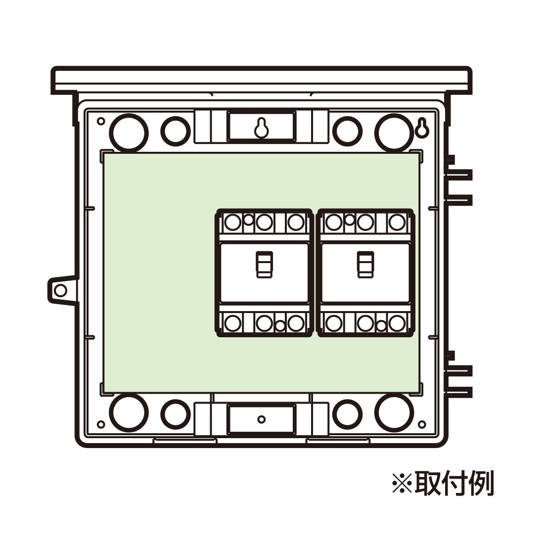 取寄品】 WB-12 ウオルボックス 屋根付 ヨコ型 防雨ボックス 7色 木板