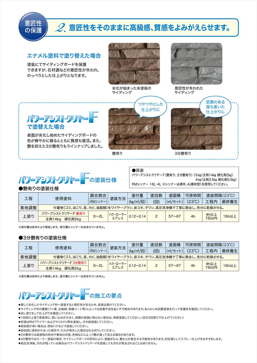 パワーアシストクリヤーF 3分艶 4kgセット【メーカー直送便/代引不可