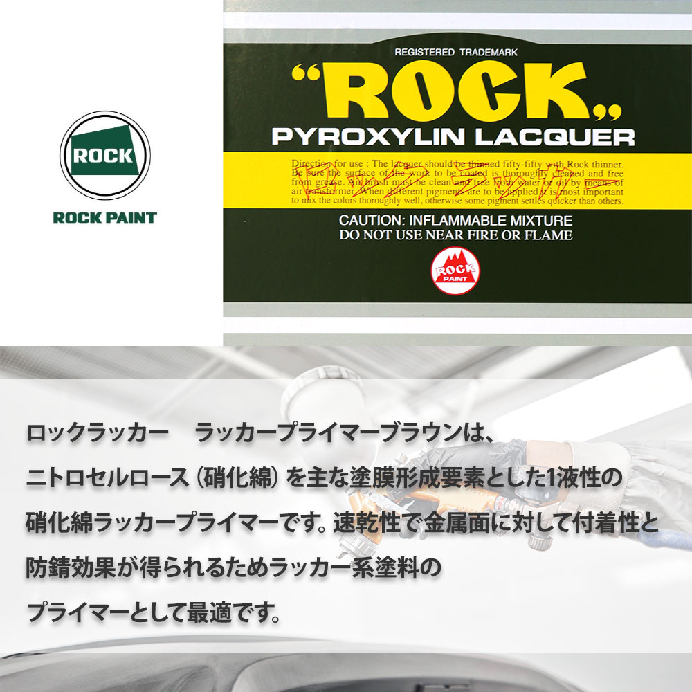 ロックラッカー ラッカープライマーブラウン 1液型 500gセット（希釈済