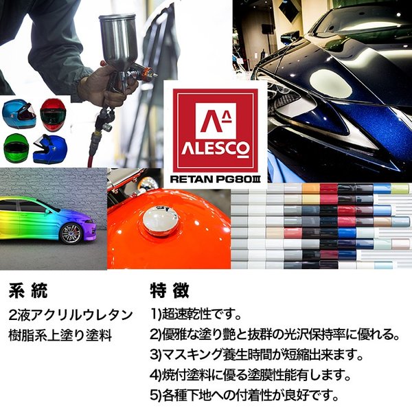 関西ペイント PG80 原色 626 レディッシュバイオレット 3kg/小分け 2液