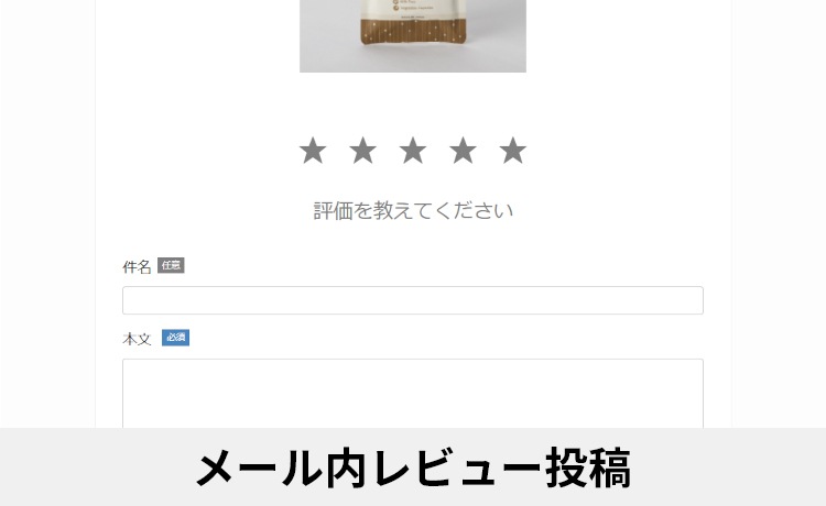 メール内レビュー投稿