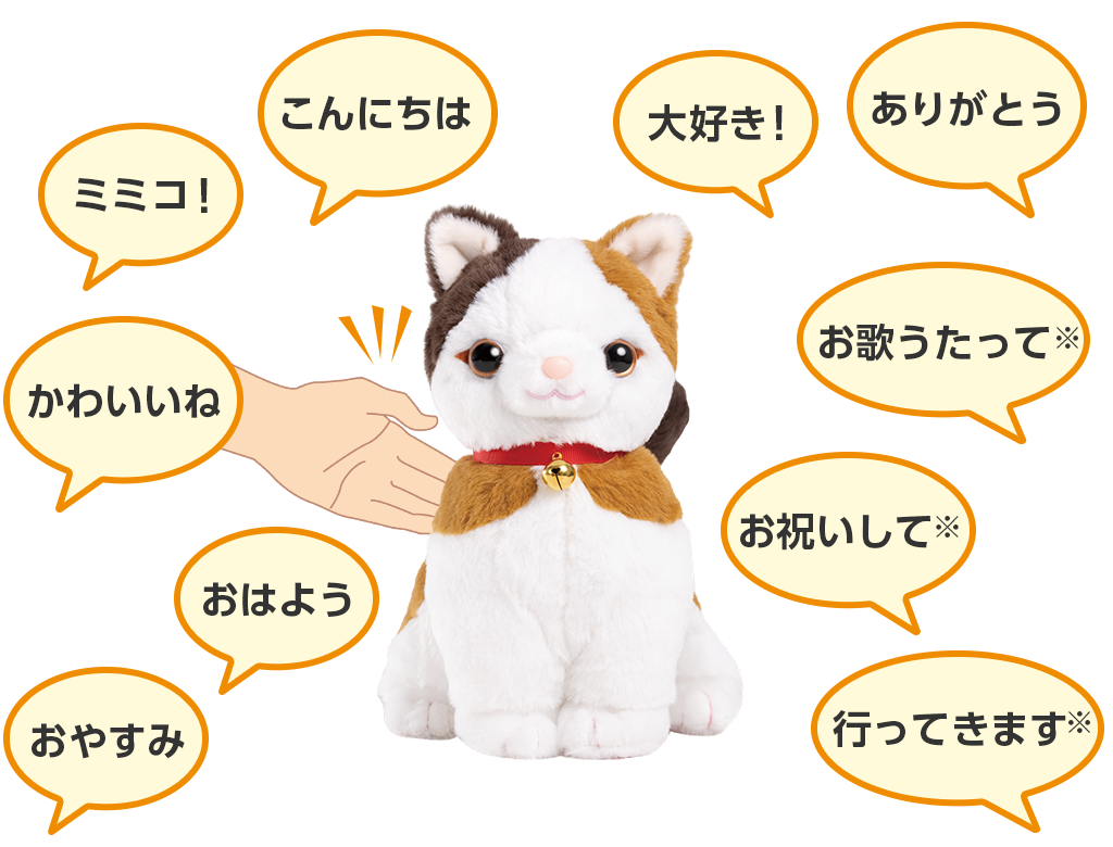 公式】ペットの人形なら こんにちニャン！みけねこミミコ 大人気しば ...