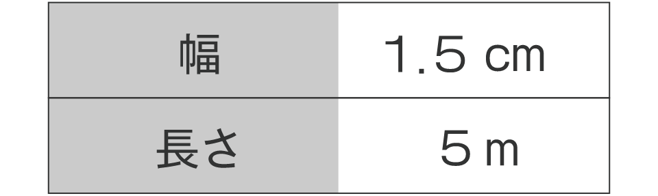幅1.5cm　長さ5m