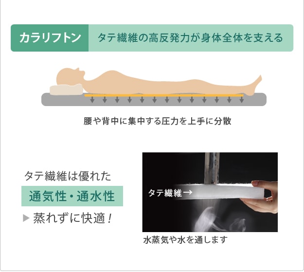 敷き布団 セミダブル 除湿 吸湿する1枚で寝られるオールインワン敷布団 〔カラリフトン〕 セミダブル 敷布団 洗える 防ダニ 三つ折り 除湿シート 吸湿  | 寝具,敷布団 | Hagihara Furniture