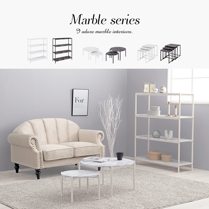 SALE_テーブル】大理石調角型ネストテーブル【Marble】マーブル(ネストテーブル 大理石柄 インテリア サイドテーブル おしゃれ 小さい テーブル  角型 3個セット ナイトテーブル 机 デスク ローテーブル センターテーブル リビングテーブル ソファテーブル 海外インテリア ...
