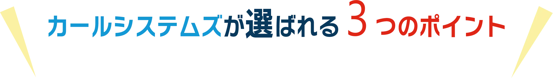 カールシステムズが選ばれる3つのポイント