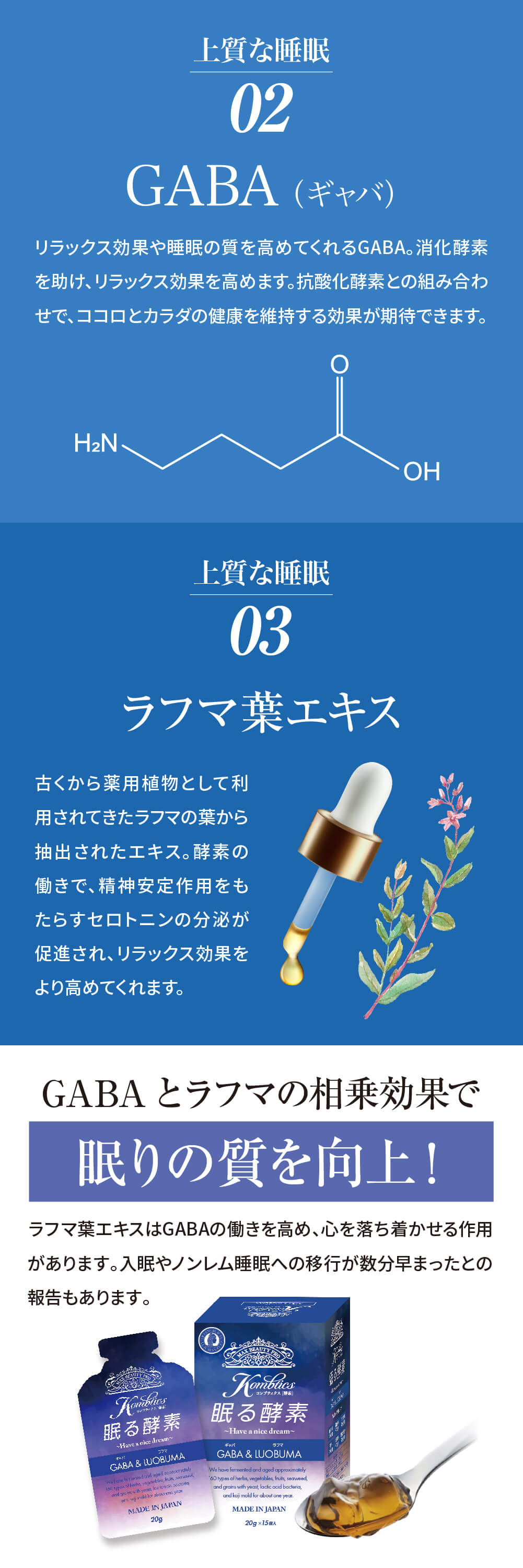コンブティクス酵素GABA &ラフマでいつでもどこでも気軽においしくファスティング