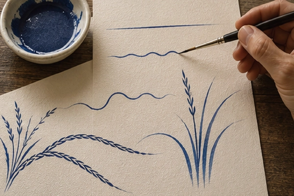 ライナーブラシで描く細線と流動性管理