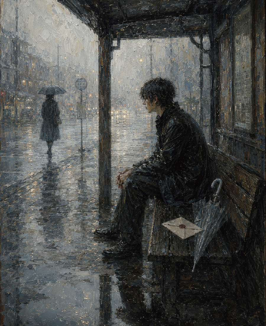 作例：停留所の余白（透 白雨）