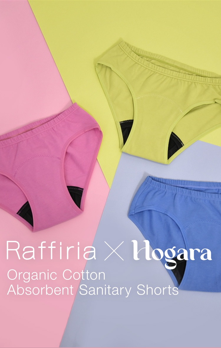 Raffiria×Hogara Organic Cotton Absorbent Sanitary Shorts