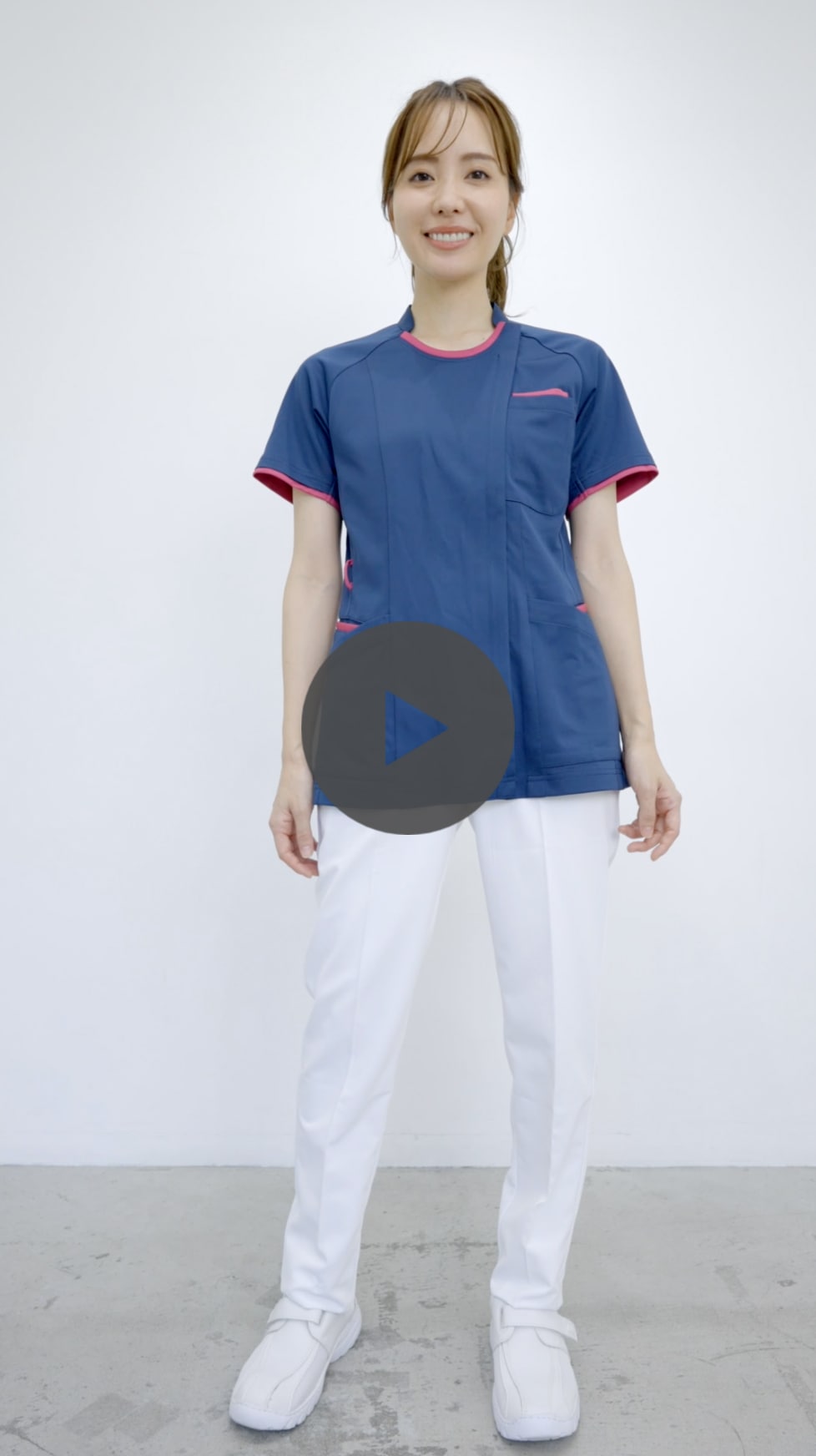 レディスファスナースクラブ[ネイビー×ローズ]