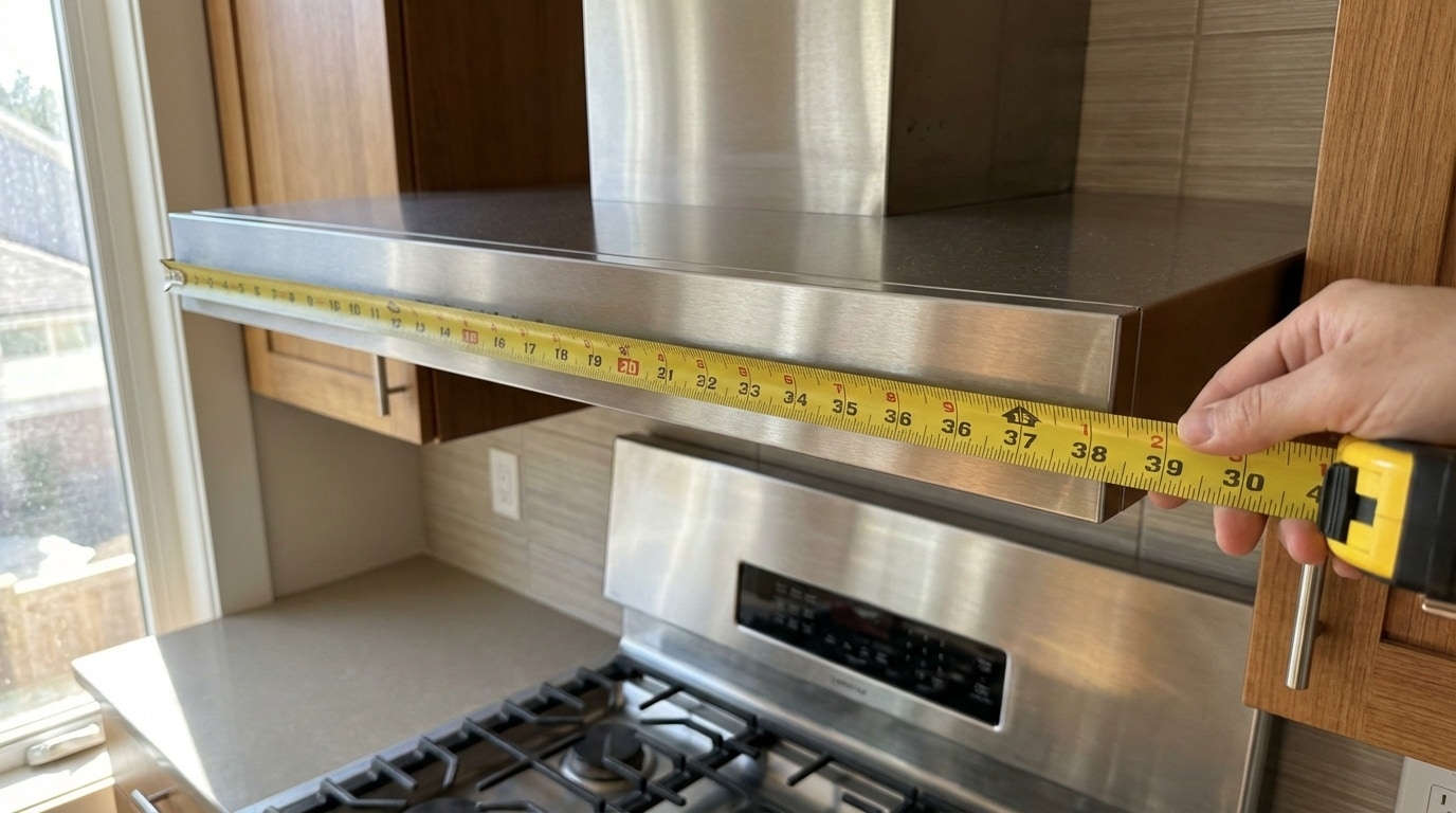 古いレンジフードを「スリム型」に交換！失敗しない高さ・横幅の測り方ガイド