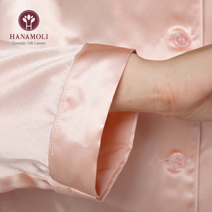 レビューで300円クーポン進呈》シルク100% 絹 婦人サテンパジャマ