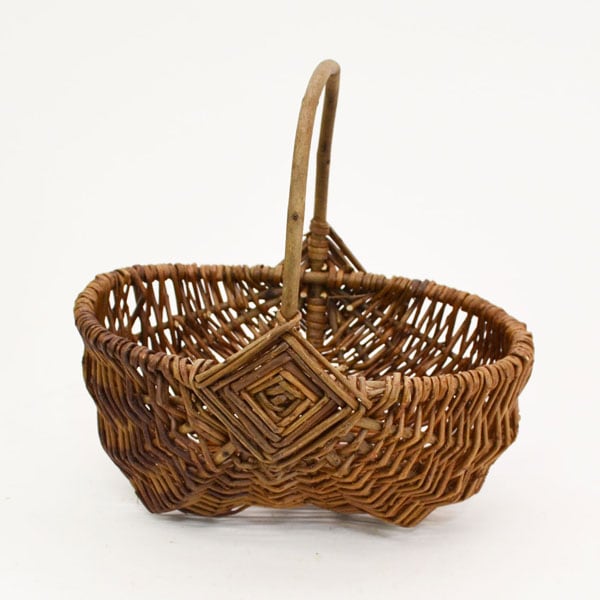BARK BASKET OVAL 楕円 皮付き柳 バスケット