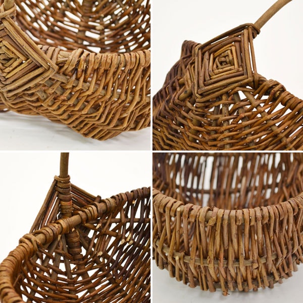 BARK BASKET OVAL 楕円 皮付き柳 バスケット
