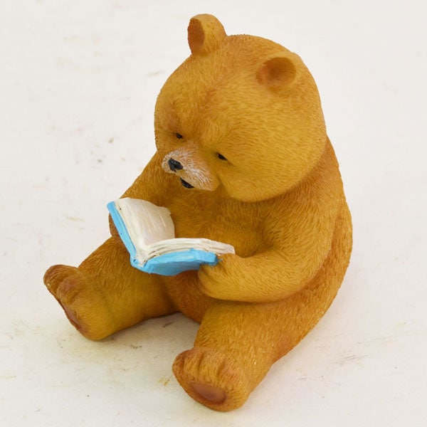 ダッドベア 読書 本 くま レジン オブジェ クマ 置物 熊