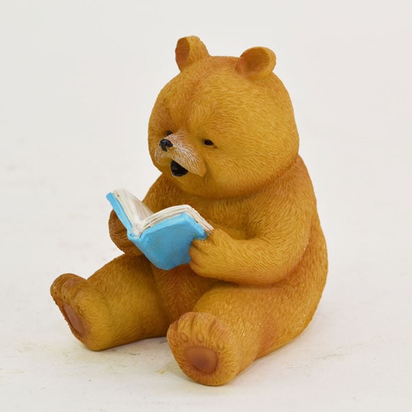 ダッドベア 読書 本 くま レジン オブジェ クマ 置物 熊
