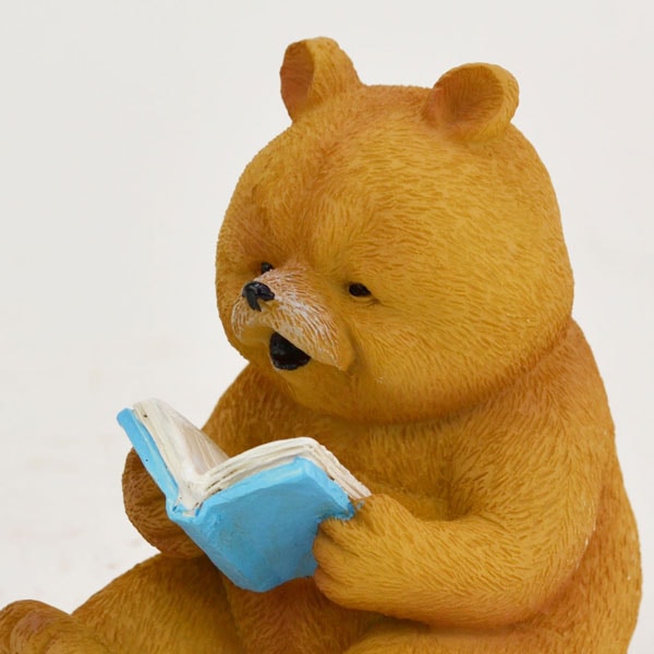 ダッドベア 読書 本 くま レジン オブジェ クマ 置物 熊