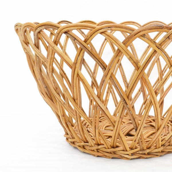 アラログ 透かし編み 丸かご Big ランドリーバスケット