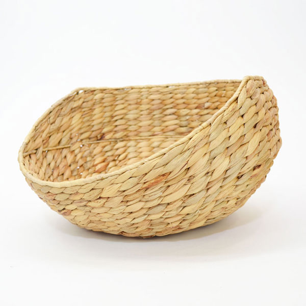 ウォーターヒヤシンスペットベッド バスケット やわらか クッション付