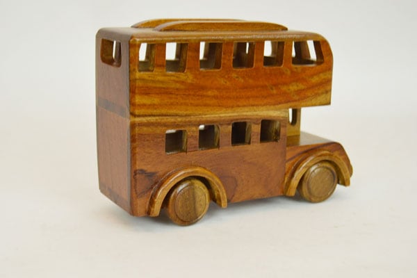 ○日本正規品○ 236新品・未使用 木のおもちゃ 手作り木製自動車 バス ...
