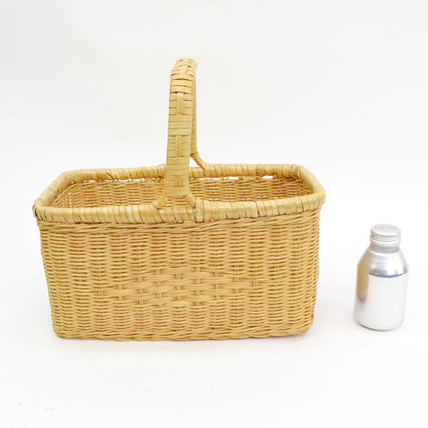 giau ラタン製 ピクニックバスケット スクエア 一本手