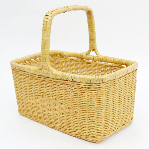 giau ラタン製 ピクニックバスケット スクエア 一本手