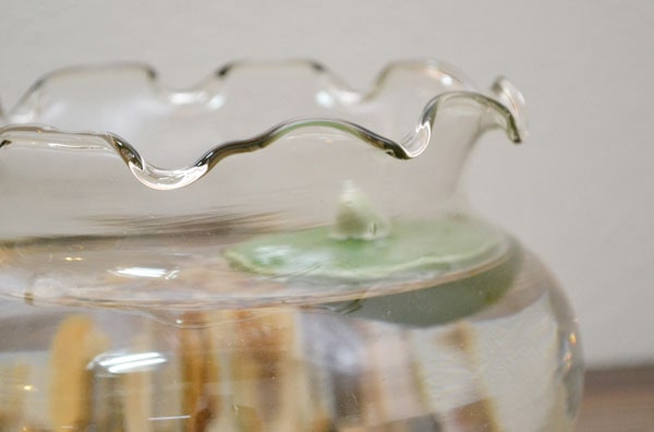 フリル金魚鉢 大 ガラス製 涼しげな きんぎょ鉢 メダカ鉢 涼しげに
