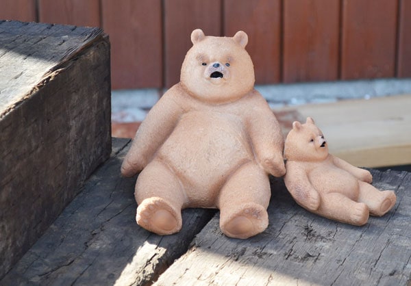 参事‼️レジン製 クマの5体セット インテリア ダッドベア Sサイズ レジン ガーデン オブジェ クマ くま 熊 可愛い表情