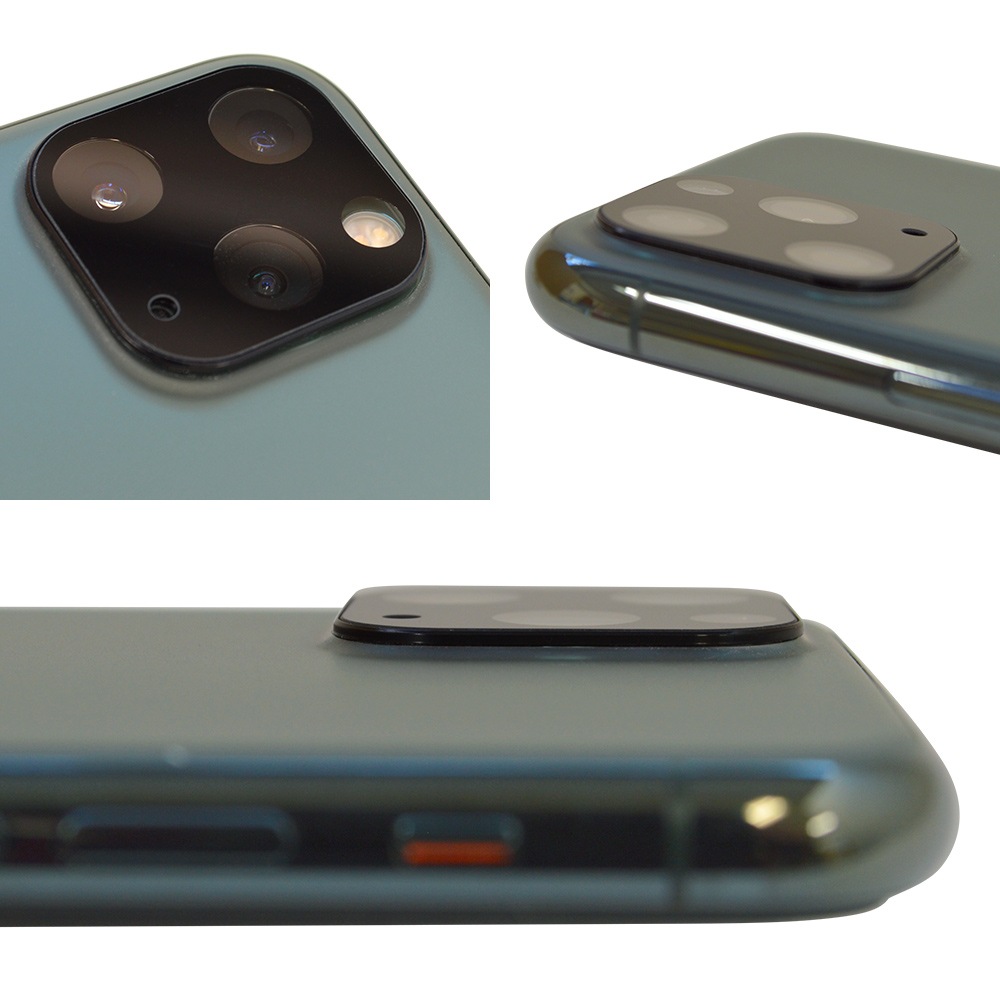 iPhone11 Pro iPhone11 Pro Max カメラレンズ保護ガラス フィルム 傷から守る メタルフレーム 高光沢 ブラック アイフォン  カメラ保護 CR2254IP11PBK ラスタバナナ | すべての商品 | ラスタバナナダイレクト