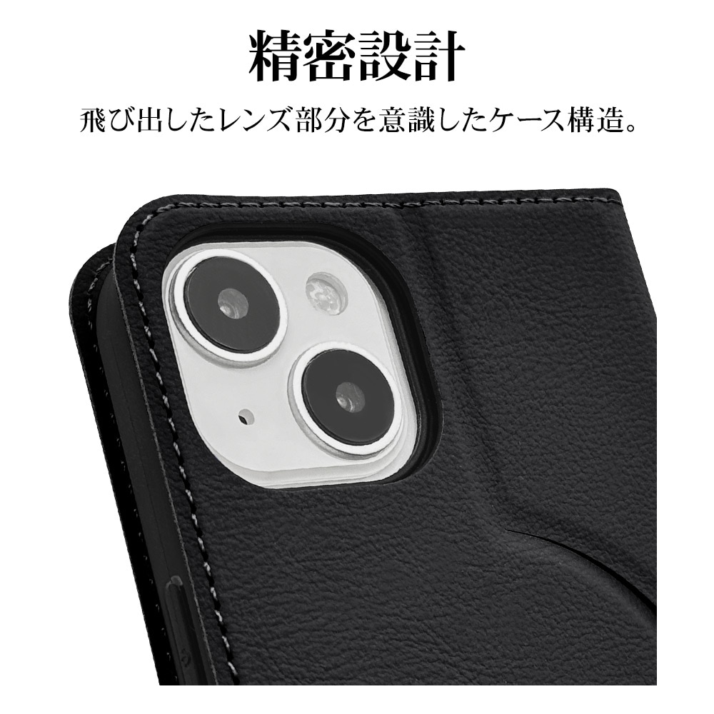 iPhone15 14 13 ケース カバー 手帳型 薄型 耐衝撃吸収 MagSafe対応