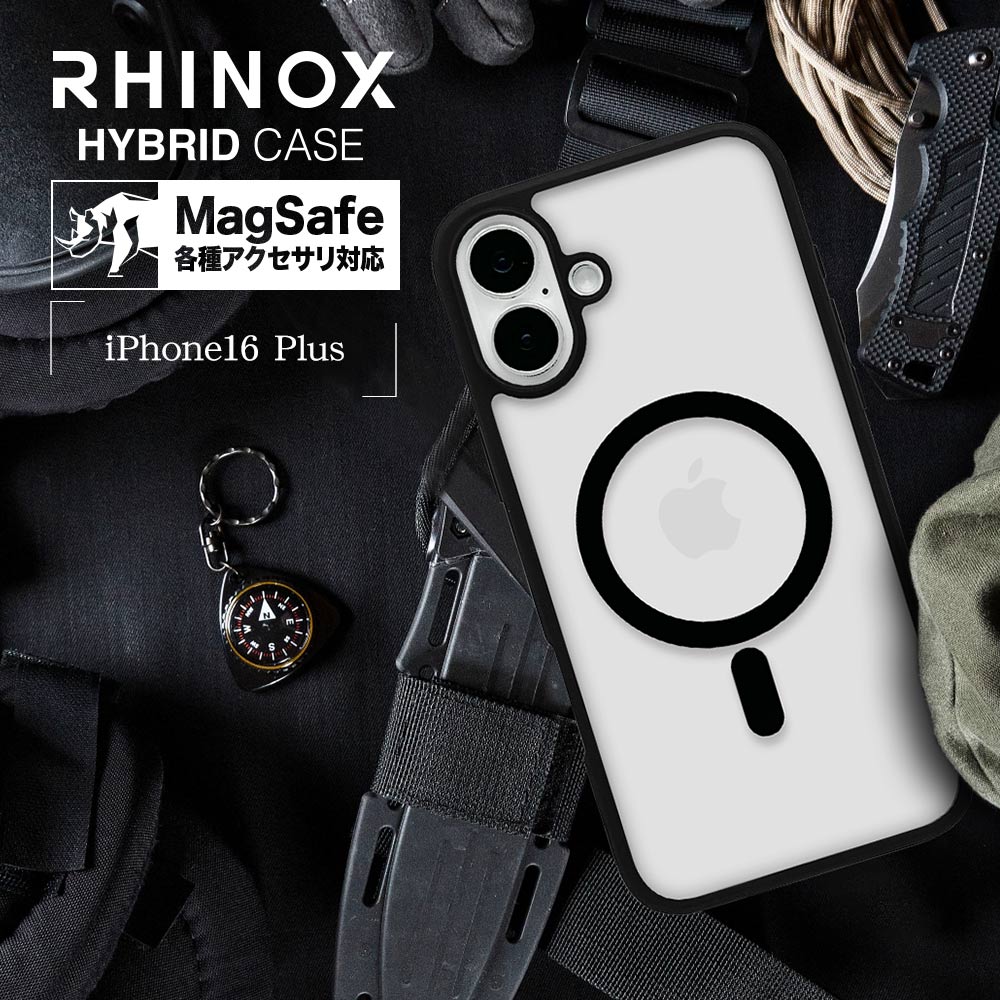 iPhone16 Plus ケース カバー ハイブリッド MagSafe対応 RHINOX ライ