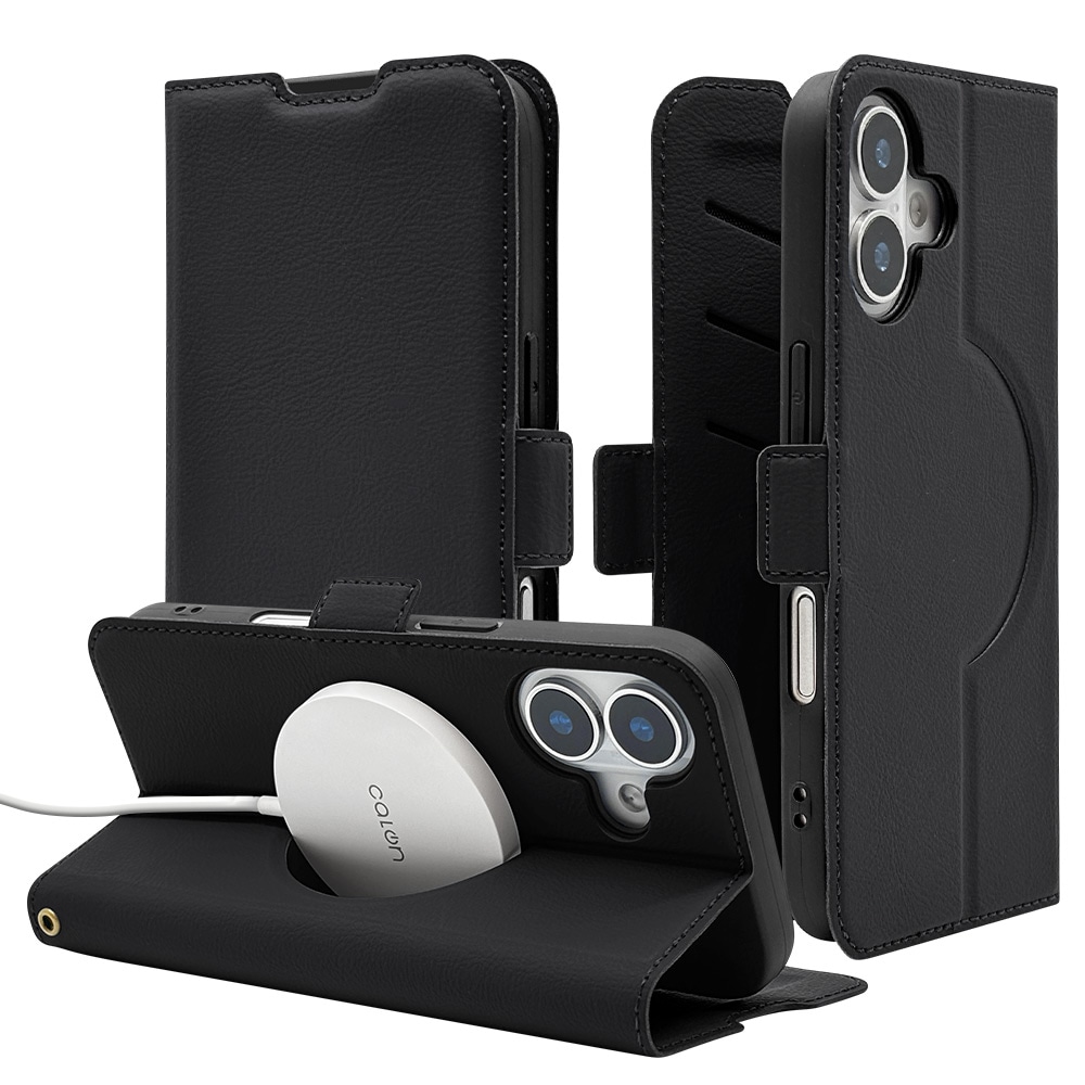 Apple iPhone 7 128GB ブラック 本体 手帳型ケース付き 本革 イタリアンシュリンクレザー 三つ折り ファスナーポケット付き