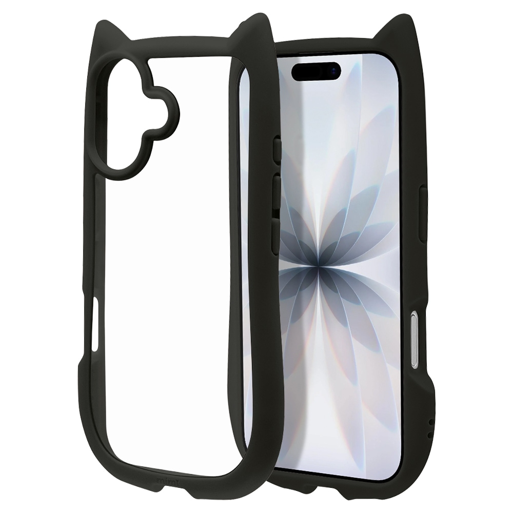 iPhone17 ケース カバー ハイブリッド mimi 猫耳 ネコミミ ねこみみ 猫