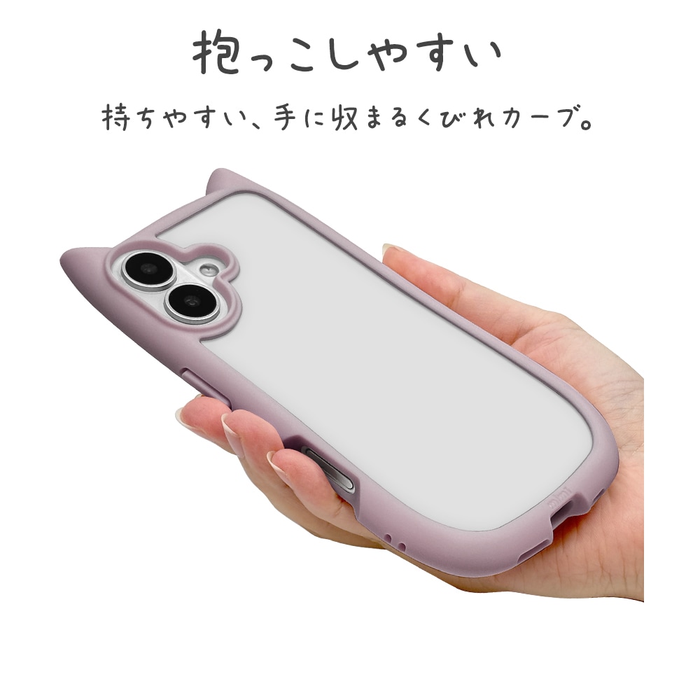 iPhone17 ケース カバー ハイブリッド mimi 猫耳 ネコミミ ねこみみ 猫