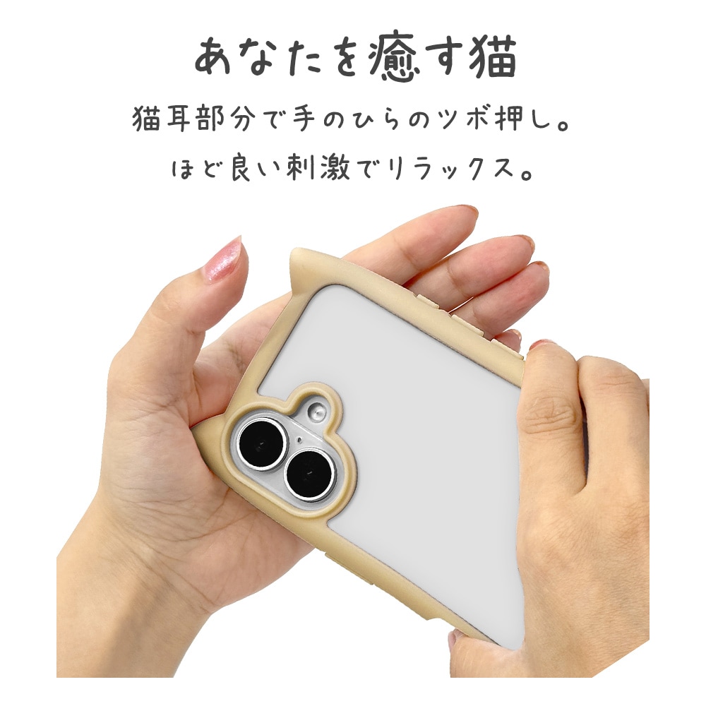 iPhone17 ケース カバー ハイブリッド mimi 猫耳 ネコミミ