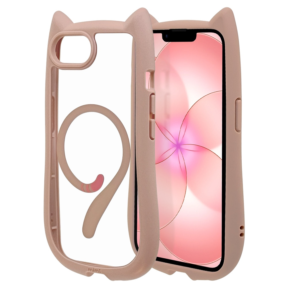 iPhone17e 16e ケース カバー ハイブリッド MagSafe対応 mimi 猫耳