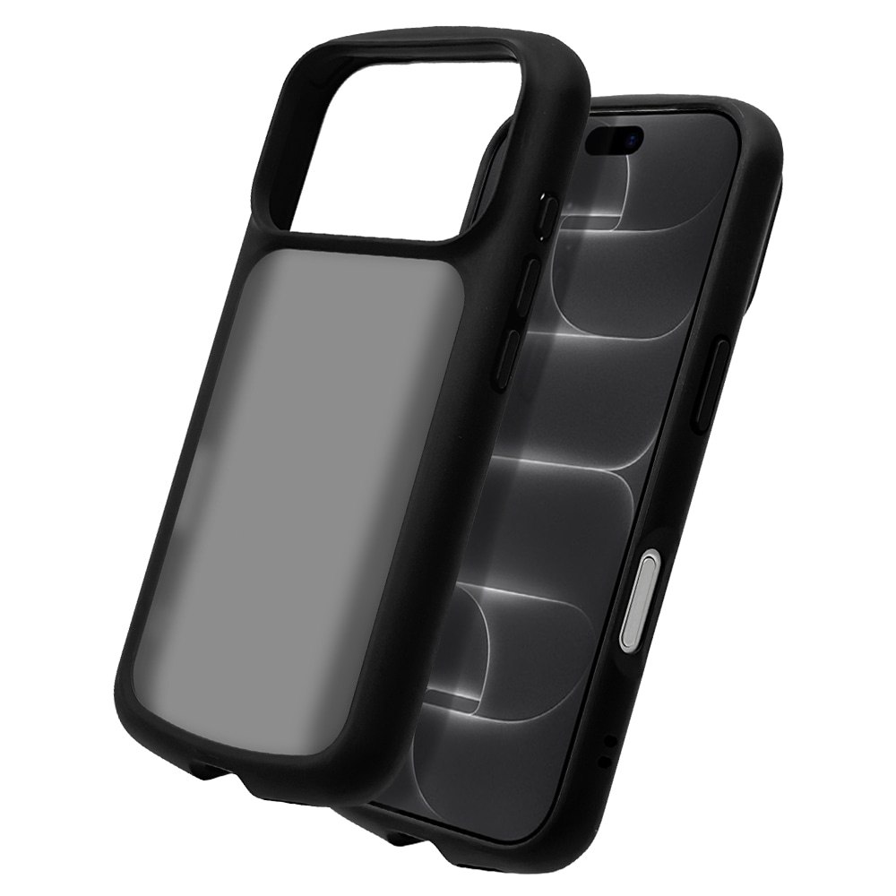 iPhone18 Pro 17 Pro ケース カバー ハイブリッド BLACK STONE Armor