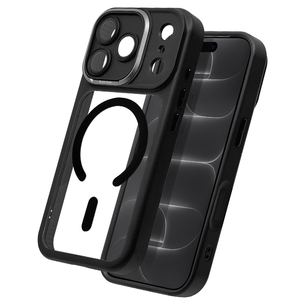 iPhone18 Pro 17 Pro ケース カバー ハイブリッド BLACK STONE Extreme