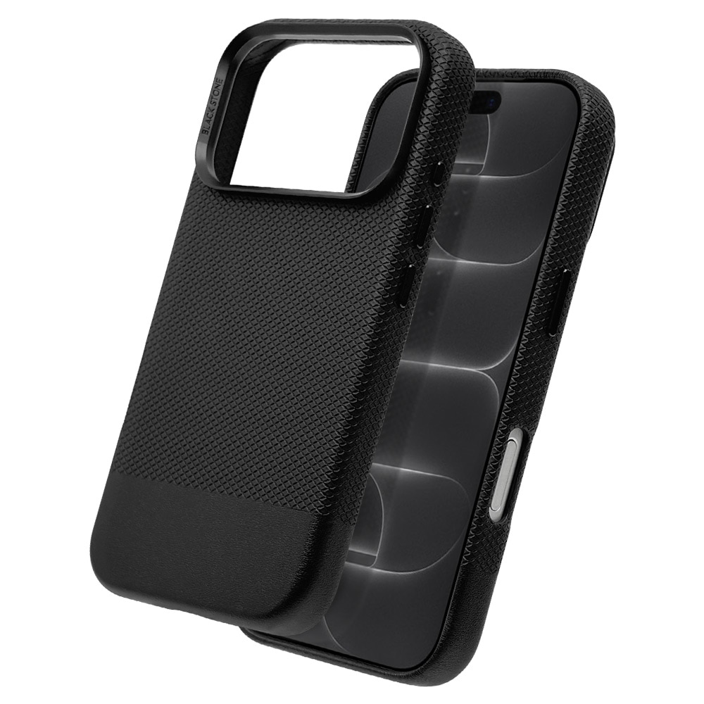 スマホケース　ブラック2点 iPhone18 Pro 17 Pro ケース カバー ハイブリッド BLACK STONE Duoline