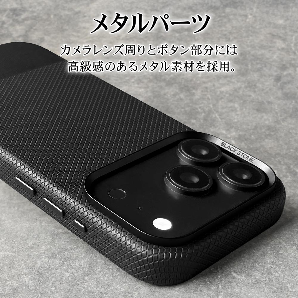 iPhone18 Pro 17 Pro ケース カバー ハイブリッド BLACK STONE Duoline