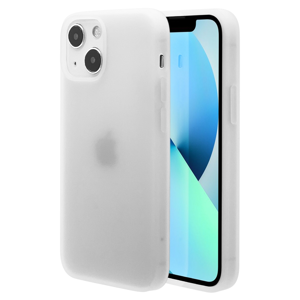 iPhone13 mini ケース カバー ソフトケース シリコン さらさら マット クリアホワイト (半透明) アイフォン13 スマホケース  6340IP154SI-ラスタバナナダイレクト
