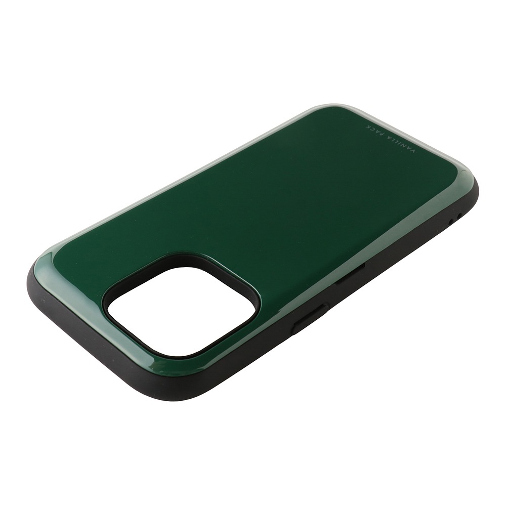 iPhone13 Pro ケース カバー ハイブリッド 耐衝撃吸収 強い 頑丈 カード入れ 鏡 ミラー ストラップホール VANILLA PACK  バニラパック グリーン アイフォン13 スマホケース 6519IP161PHB-ラスタバナナダイレクト