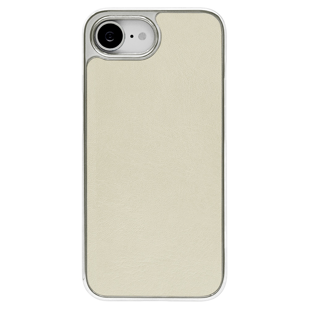 iPhone 16e ケース カバー ハード メタルフレーム 軽量 背面レザー