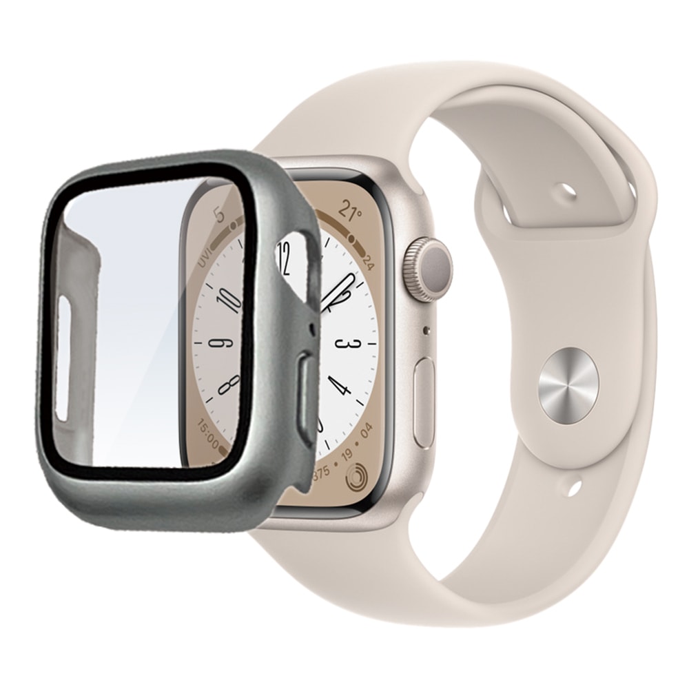 Apple Watch Series9 Series8 Series7 45mm ガラスフィルム ケース ...