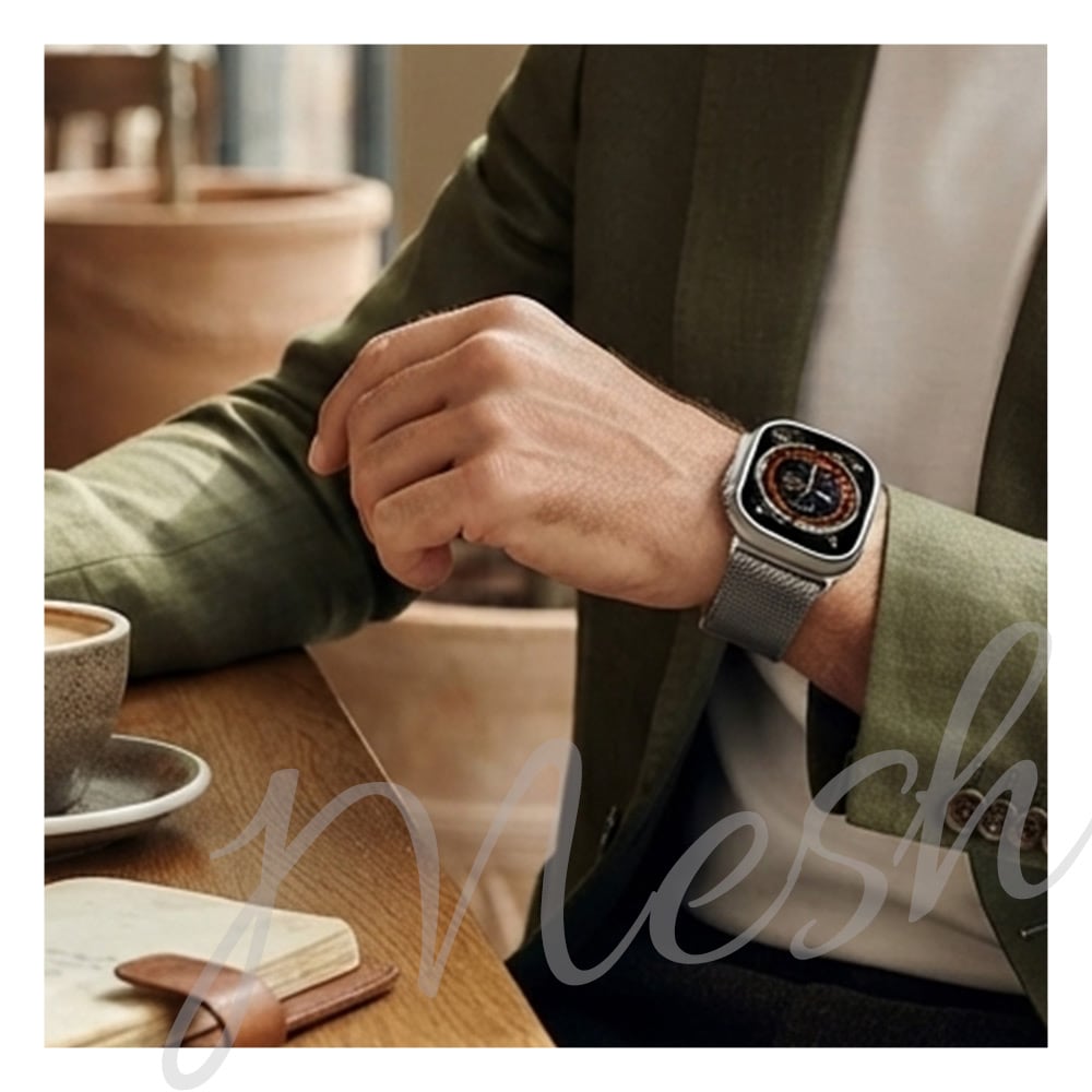 Apple Watch 49mm 46mm 45mm 44mm ULTRA style ステンレス メッシュ