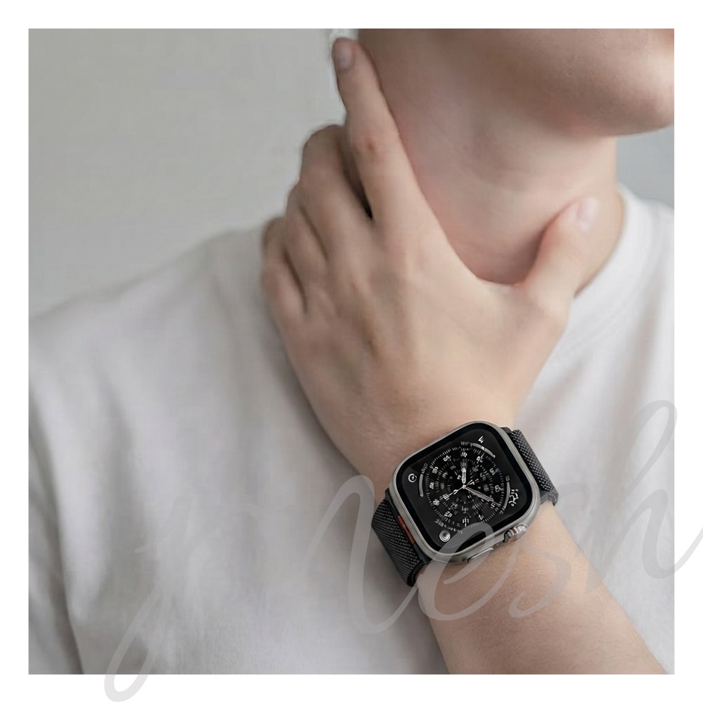 Apple Watch 49mm 46mm 45mm 44mm ULTRA style ステンレス メッシュ