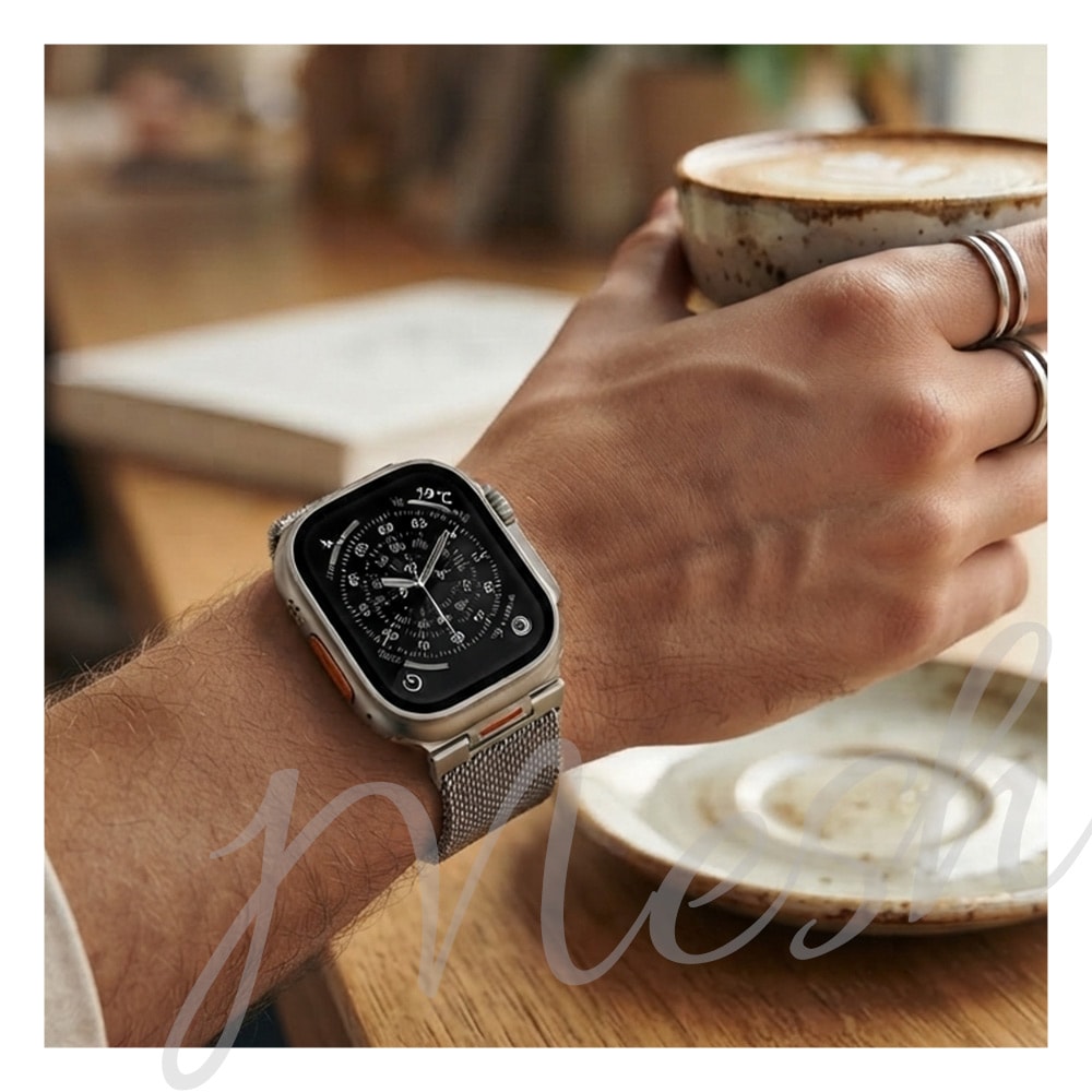 Apple Watch 49mm 46mm 45mm 44mm ULTRA style ステンレス メッシュ