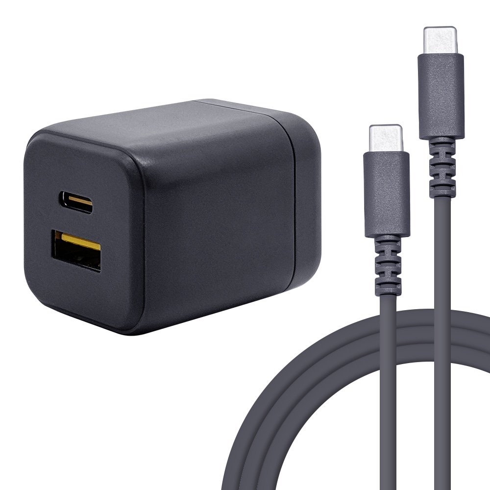 充電器 ACアダプター AC充電器 ケーブル付き タイプC タイプA PD